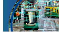 tram line in a city